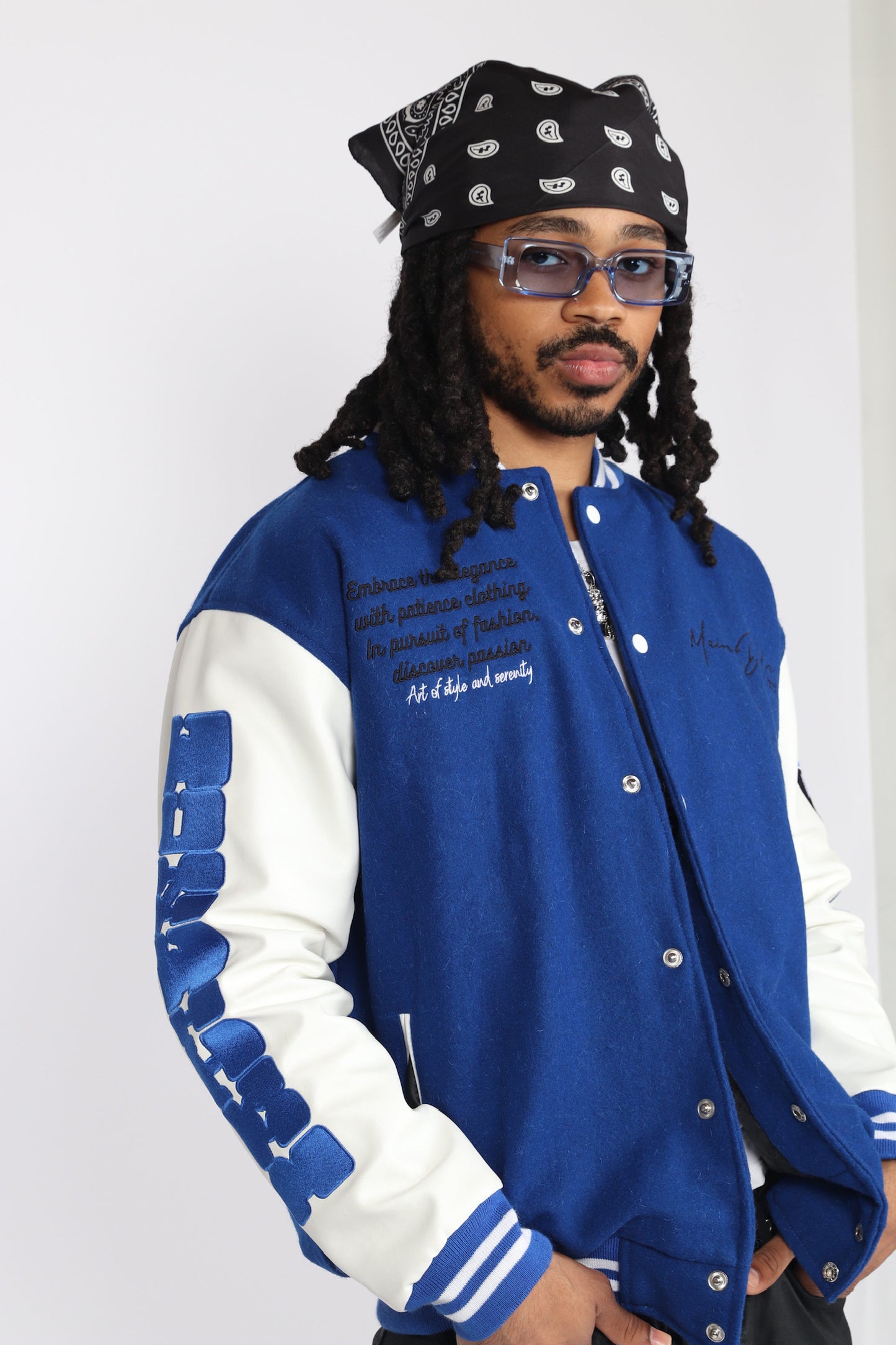 Indigo Varsity Jacket